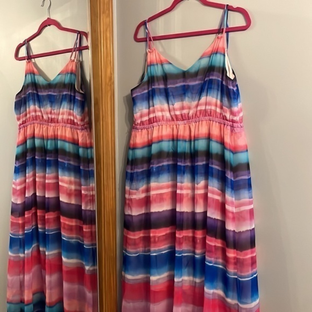 Multicolored floor length Lane Bryant dress‎ - Picture 3 of 4